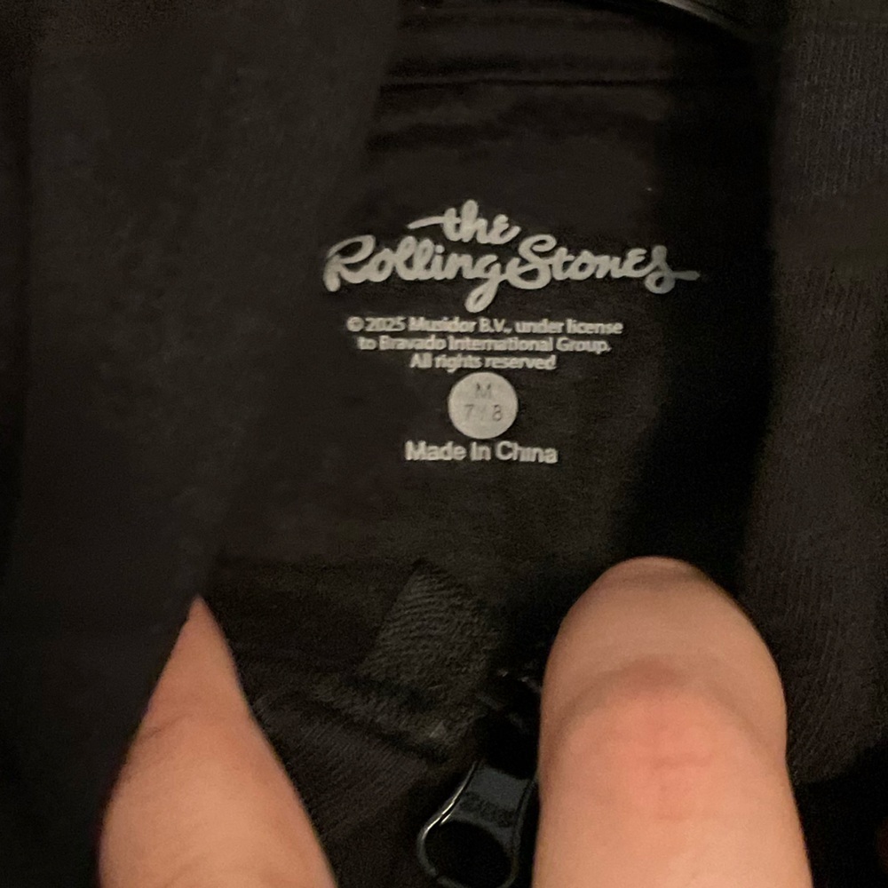 The Rolling Stones Black and White Kids Jacket with embroidered detail size M - Picture 3 of 6